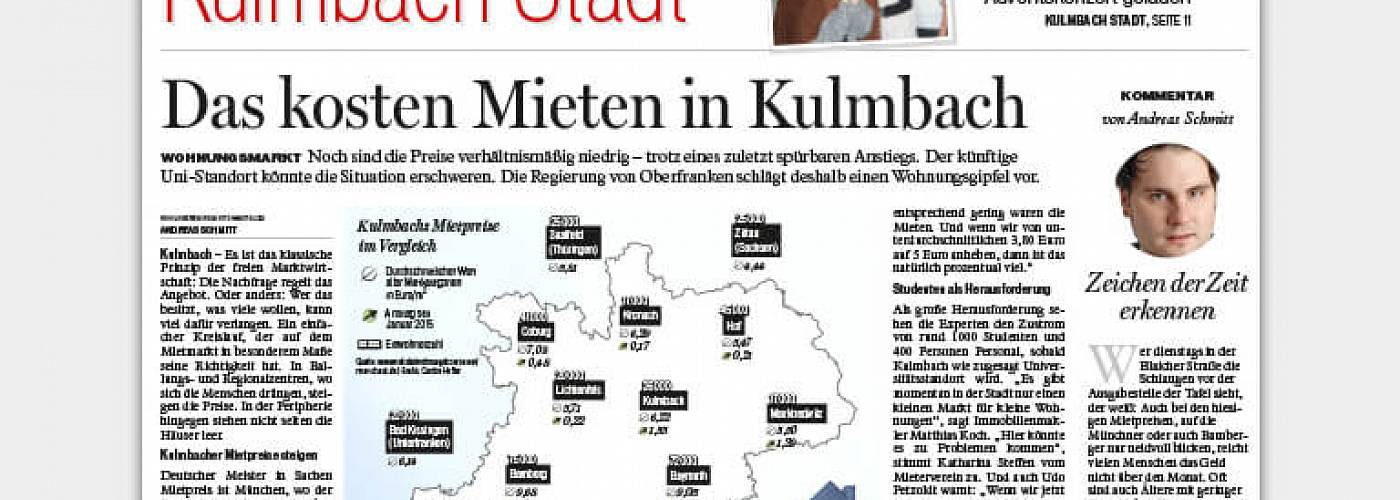 Das kosten Mieten in Kulmbach